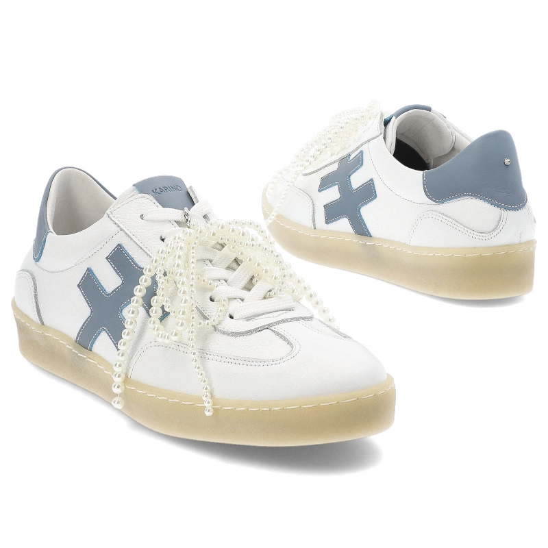 Tenisky KARINO - 5704/122-P Biały Niebieski Lico