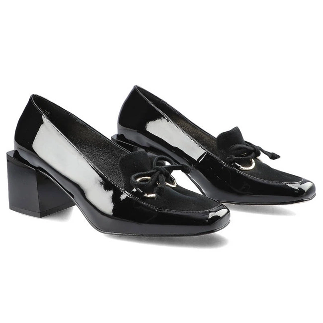 Poltopánky Karino - 3700/090-P Czarny/Lakier