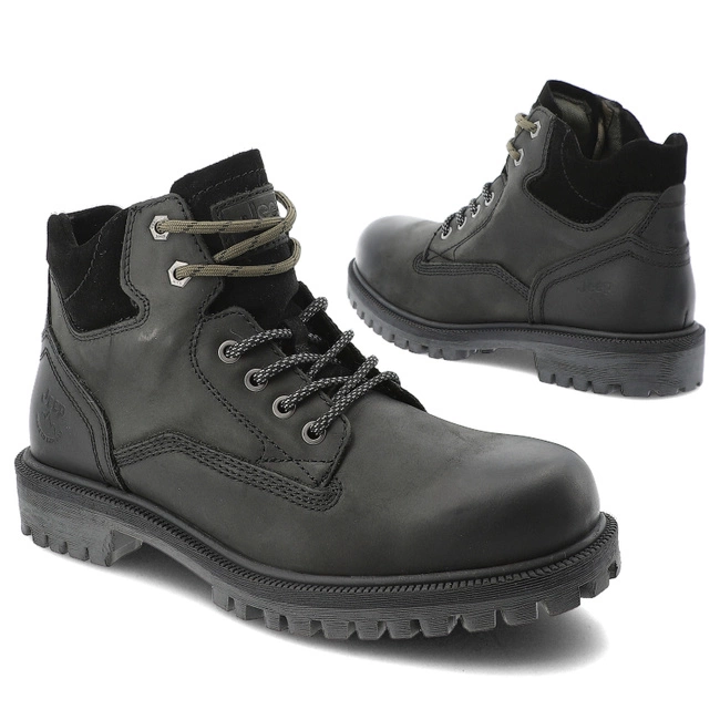 Turistické Topánky Jeep - JM42000A 062 Black