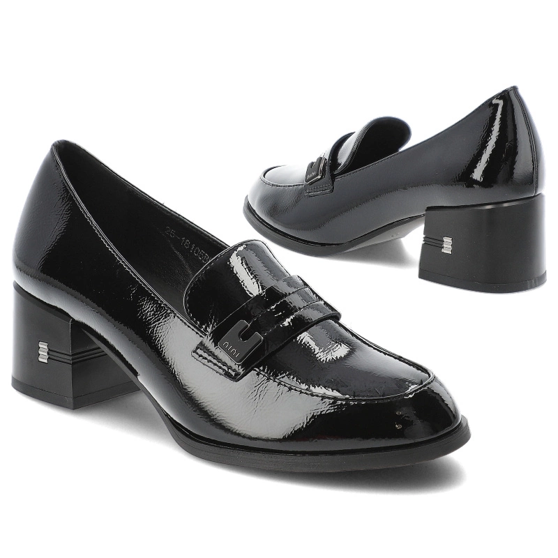 Poltopánky VINCEZA - 18105 BK PT Czarny Lakier