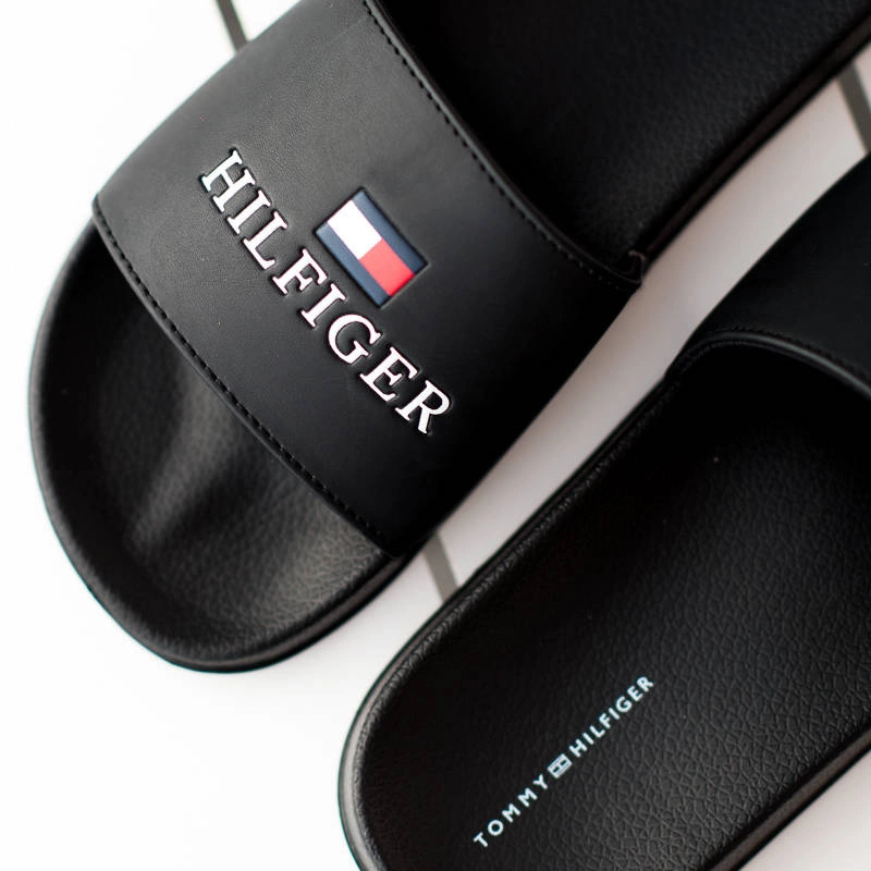 Šľapky Tommy Hilfiger - T3B0-32574-1172999-Logo Print Pool Slide Black 999