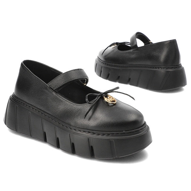 Poltopánky Karino - 5308/126-P Czarny/Lico Groszek