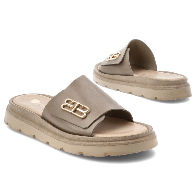 Šľapky ARMODO - 40442 Bf.Taupe+Zł.