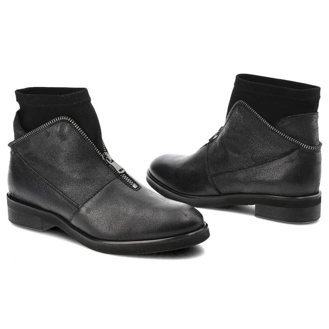 Členkové Topánky Carinii - B3420-I03-E17-000-B42 Czarny/Niklowy