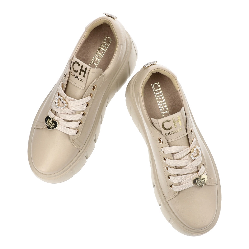 Tenisky Chebello - 4536_-500-000-PSK-S352 Beżowy