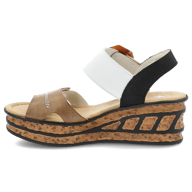 Sandále RIEKER - 68176-64 Beige Combination