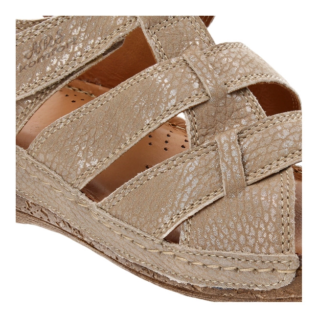 Sandále Armodo - 853 Beż Błyszczący B23