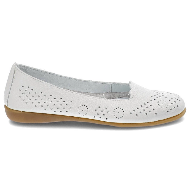 Baleríny Pollonus - 5-1493-004 Verona Biały