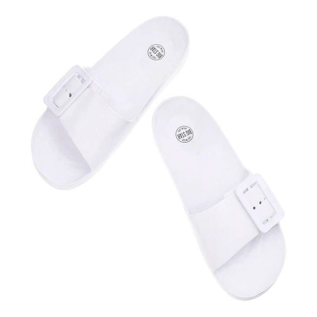 Šľapky Big Star - FF274A391 Biały