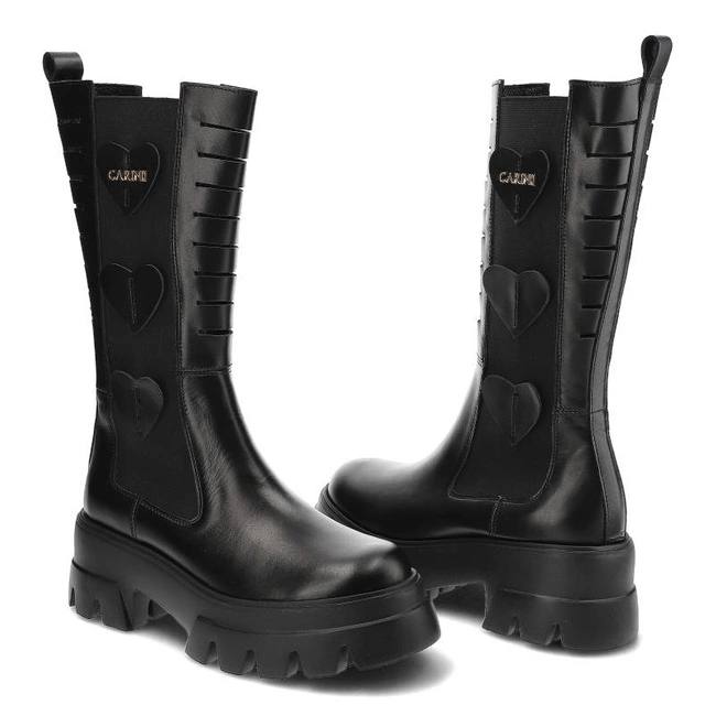Čižmy Carinii - B7918_-E50-000-000-E81 Czarny