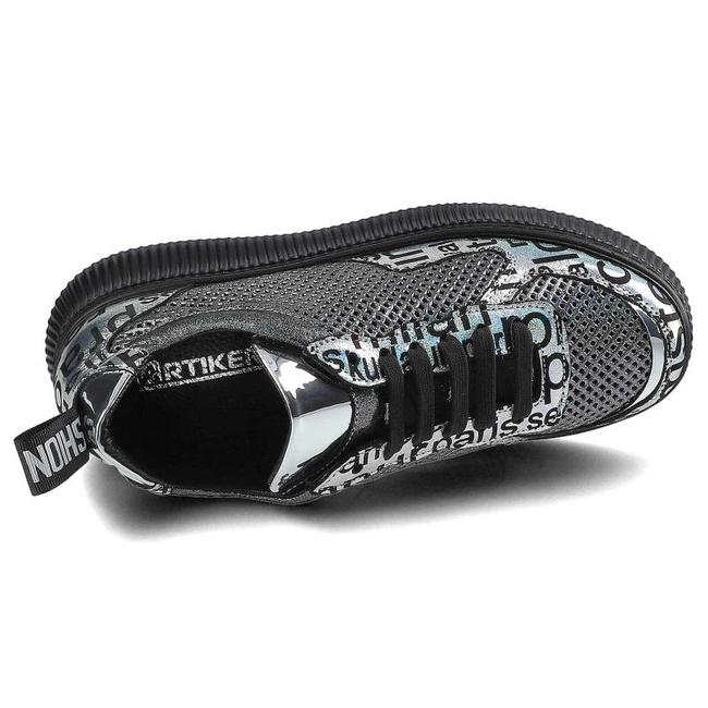 Tenisky Artiker - 46C2484 Srebrno-Czarny