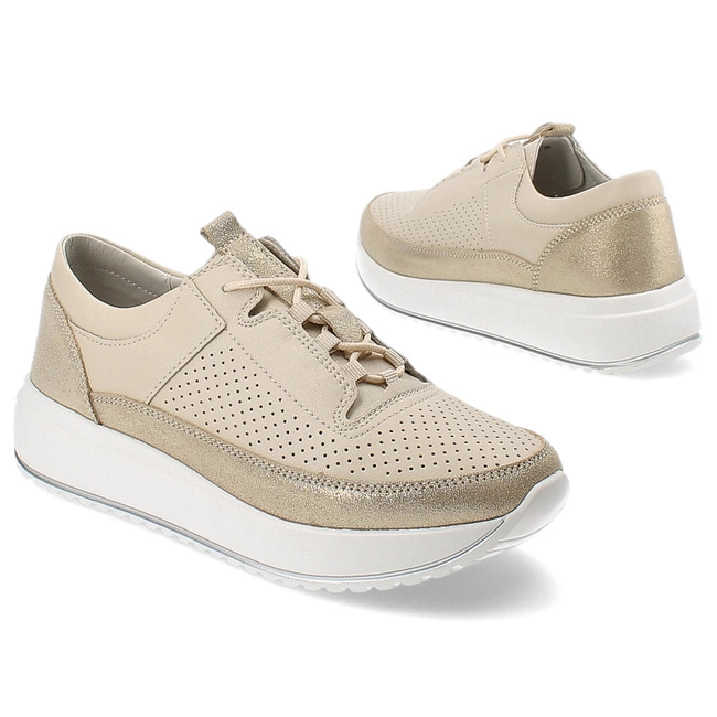 Tenisky Artiker - 52C1384 Beżowy/Złoty