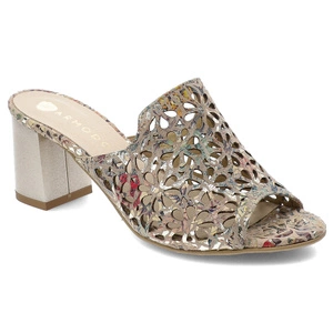 Šľapky Armodo - 0446 Beż/Kwiaty 1204