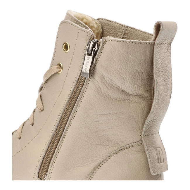 Šnúrovacie Členkové Topánky Pollonus - 5-1583-001 Vanilia Verona