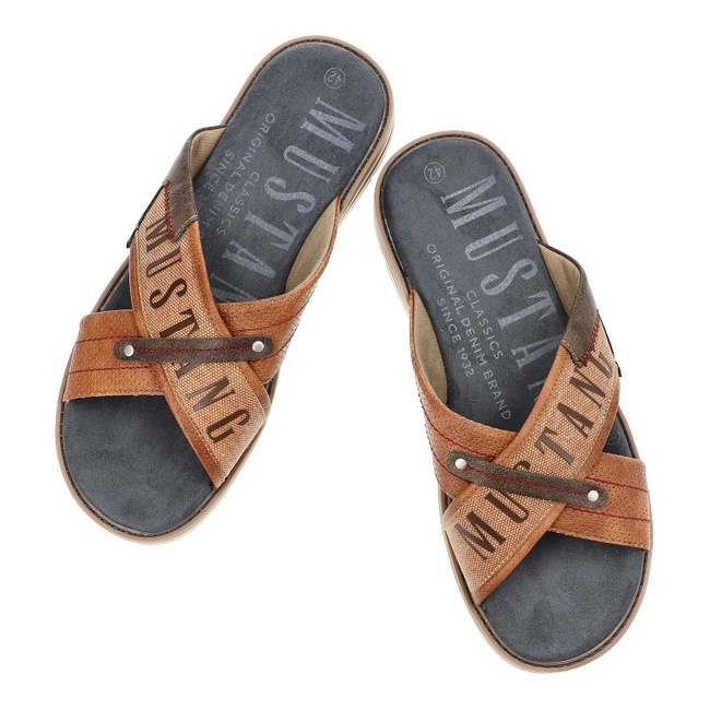 Šľapky Mustang - 4152-705-307 Cognac