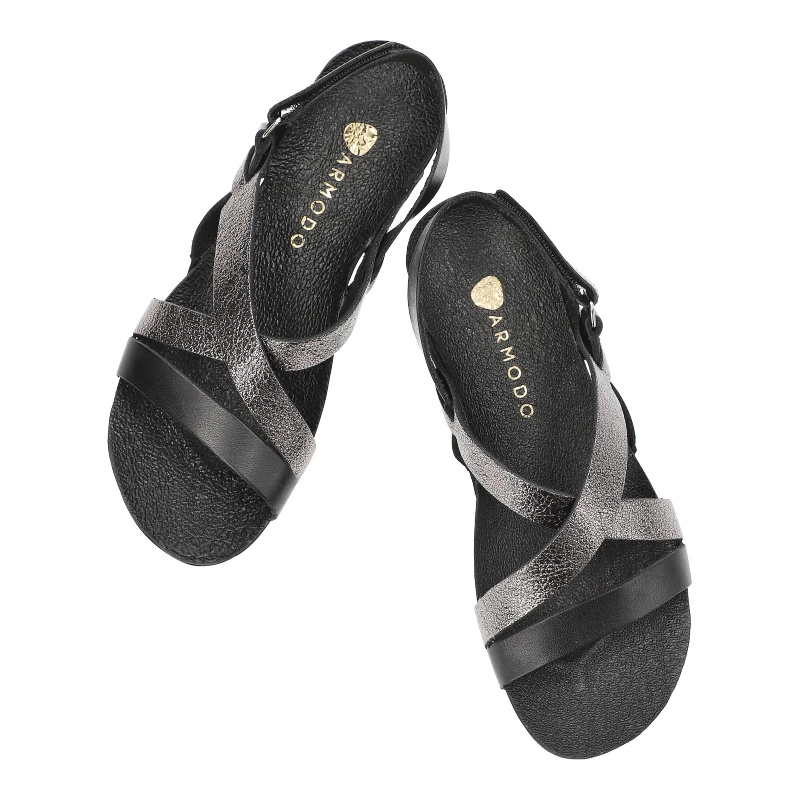Sandále Armodo - 40032 Bf.Czarny+Polla Nikiel