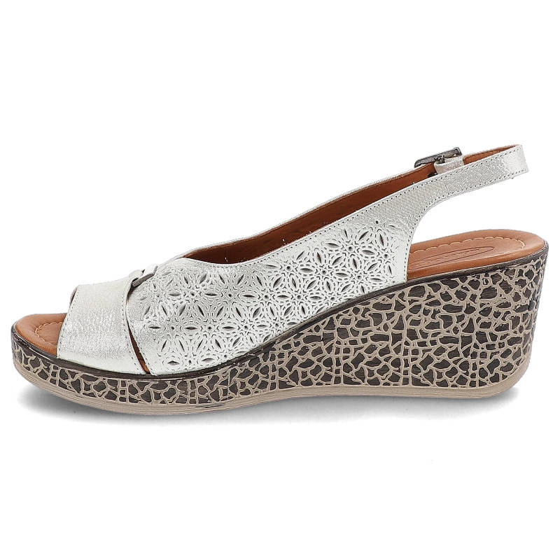 Sandále Lanqier - 44C1064 Srebrny Silver