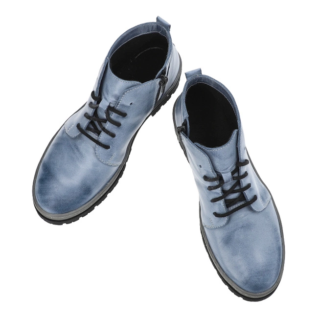 Šnúrovacie Členkové Topánky Wasak - 0689 Jeans