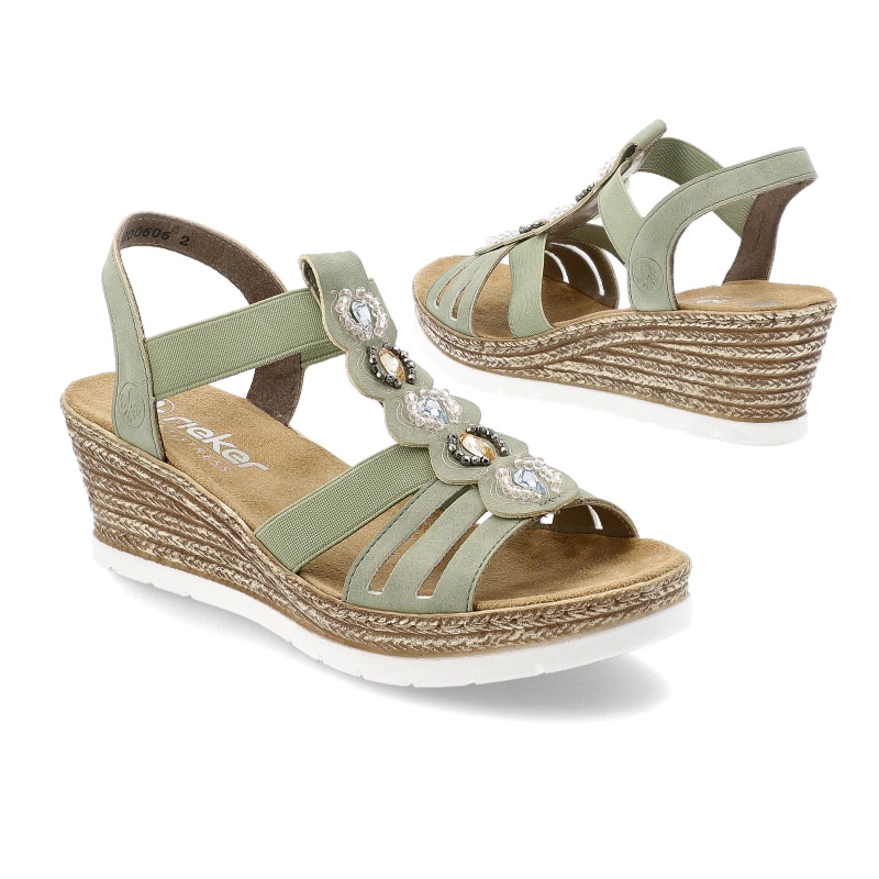 Sandále RIEKER - 619B2-52 Green