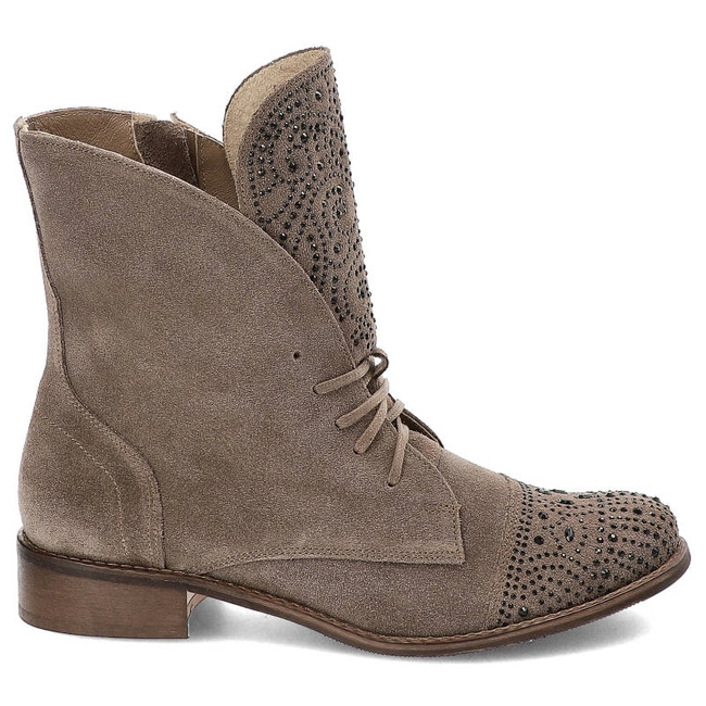 Členkové Topánky Exquisite - 1408 Taupe Welur