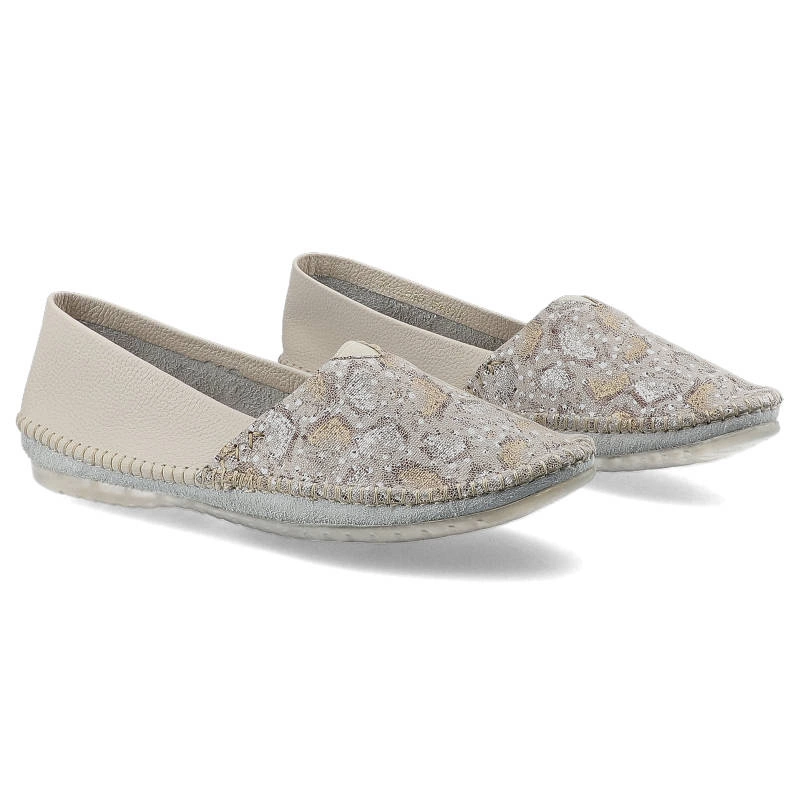 Baleríny Maciejka - 01930-81/00-0 Beż/Gad Złoty