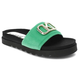 Šľapky Karino - 4196/066-P Zielony/Welur