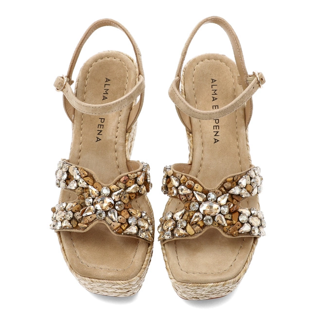 Sandały ALMA EN PENA - V251278 Suede Sand