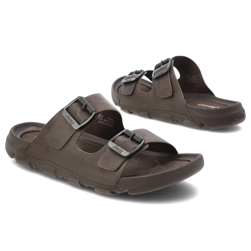 Šľapky JEEP - Daytona JM51131A 030 DK.Brown