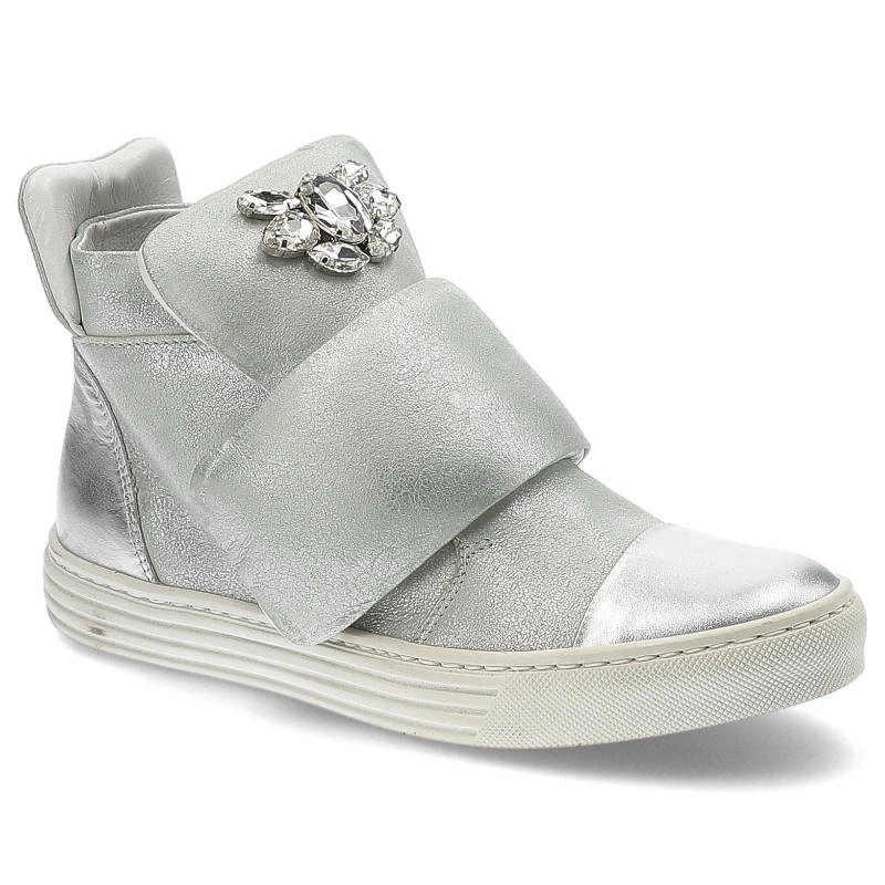 Členkové Topánky Carinii - B3522_G32-F73-000-996 Venus Lustro Srebro/Dave Met.6729/0101