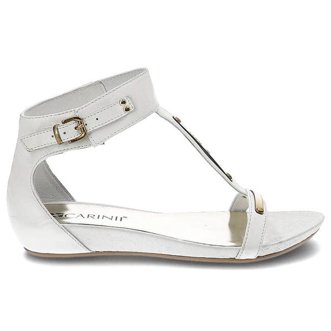 Sandále Carinii - B2202 _-B03-000-000-904 Nappa Brasile Bianco