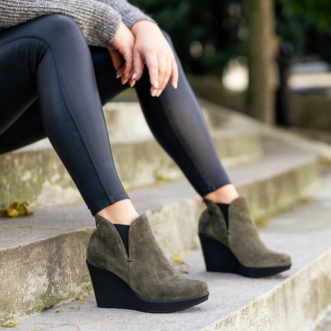 Členkové Topánky Karino - 0977/066-F Zielony/Welur