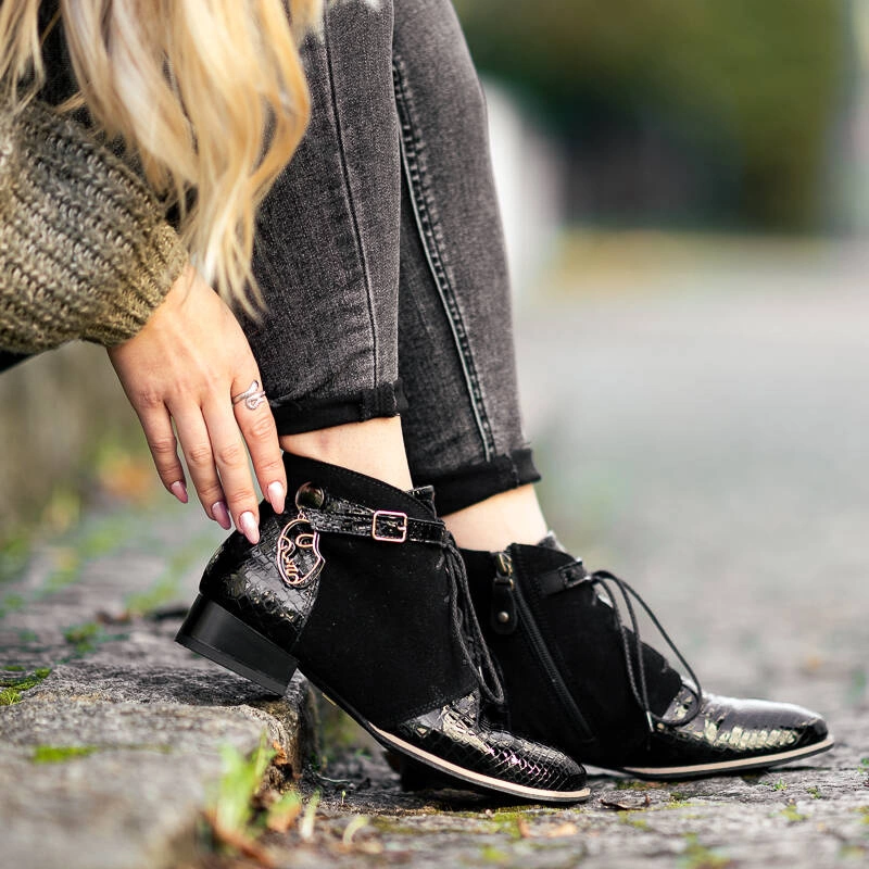 Šnúrovacie Členkové Topánky Maciejka - 5743A-20/00-7 Czarny