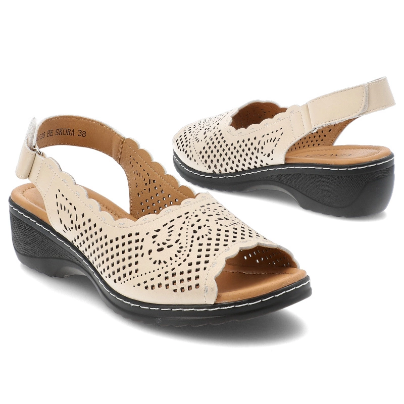 Sandále VINCEZA - 66738 BE Beżowy