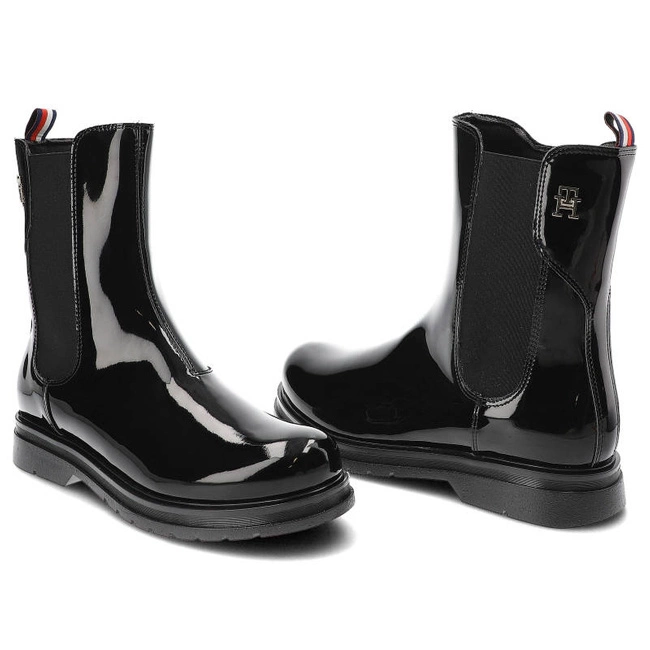 Členkové Topánky Tommy Hilfiger - T4A5-32408-0775999-Chelsea Boot Black 999