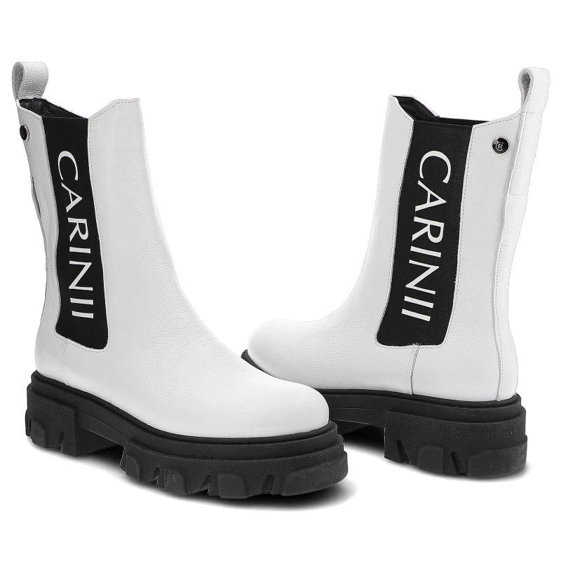 Členkové Topánky Carinii - B8020_-I81-000-000-E33 Czarny/Biały