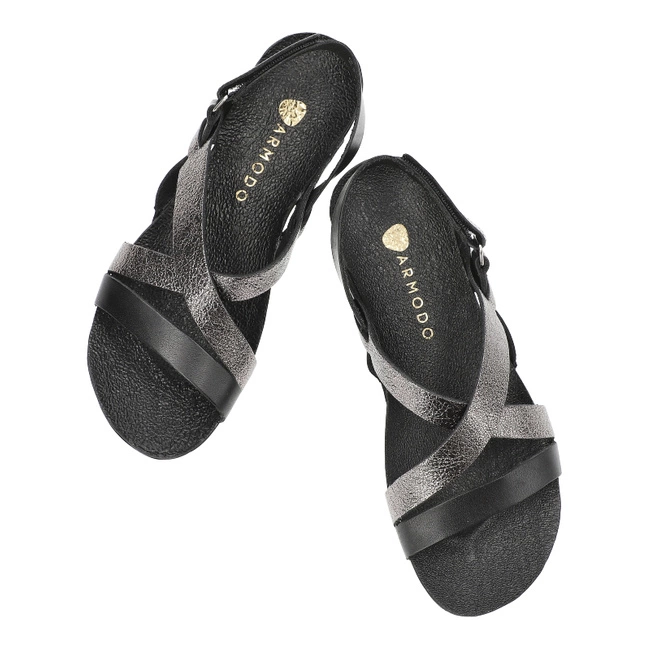 Sandále Armodo - 40032 Bf.Czarny+Polla Nikiel