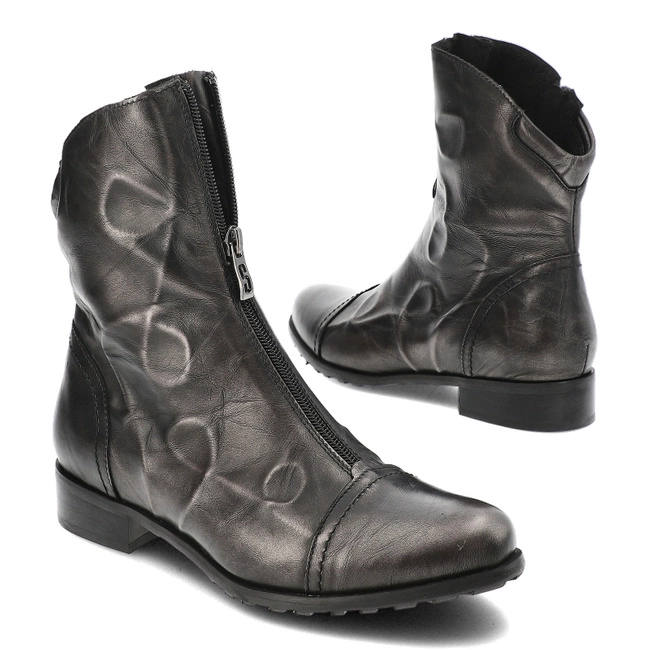 Členkové Topánky Armodo - 7096A Czarny/Srebrny