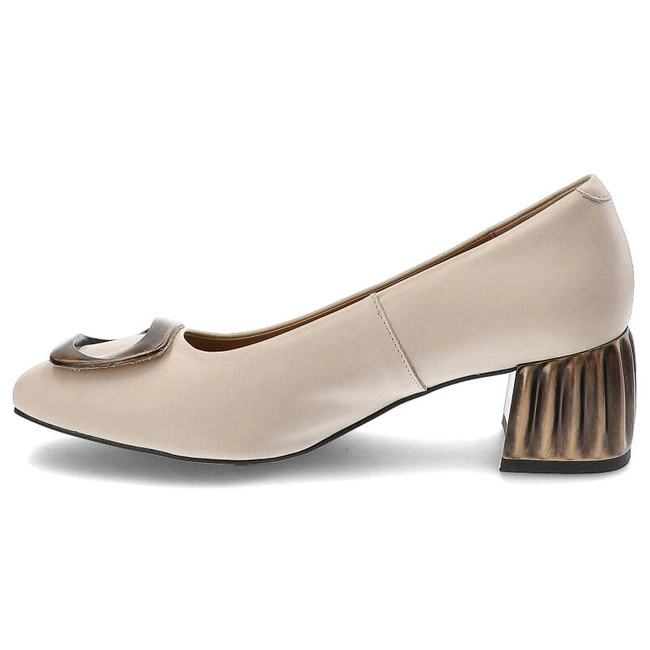 Lodičky ESPIRITO by DAREX - C-1198/14 Beż Mustang/Ozdoba