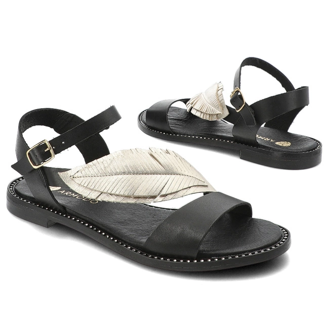 Sandále Armodo - 933C Czarny+Złoty