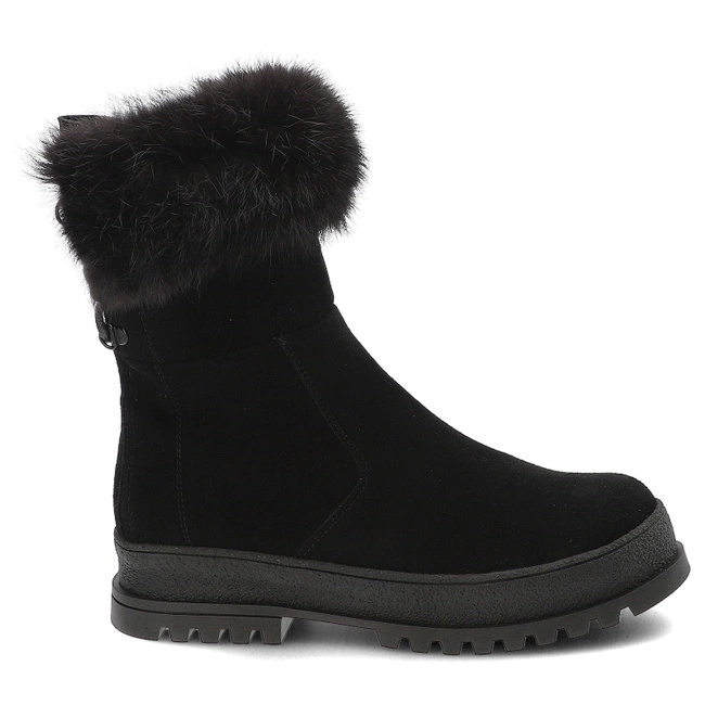 Členkové Topánky Armodo - 5-1713-003 Czarny Welur+Królik