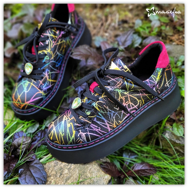 Tenisky Maciejka - 06191-39/00-8 Multikolor Na Czarno