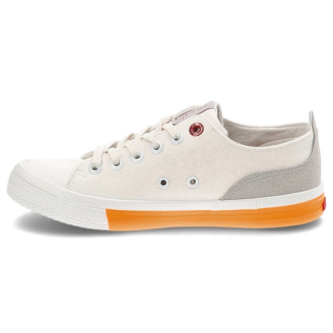 Plátenky Cross Jeans - FF2R4043C Biały/Pomarańcz