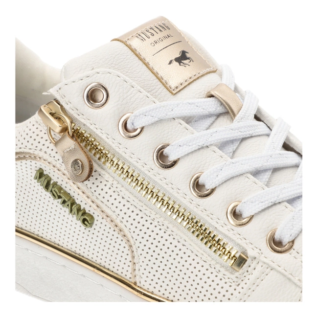 Tenisky Mustang - 1300-312-111 Weiss/Gold