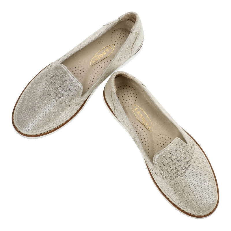 Baleríny Lanqier - 42C2510 Biały White