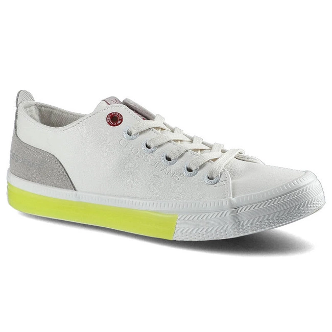 Plátenky Cross Jeans - FF2R4042C Biały/Żółty