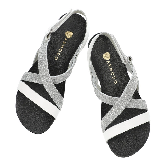 Sandále Armodo - 40032 Bf.Biały+Bf.Srebro