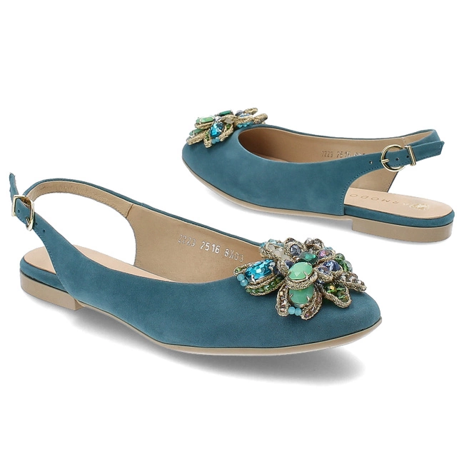 Sandále Armodo - 2516 Turkus Welur