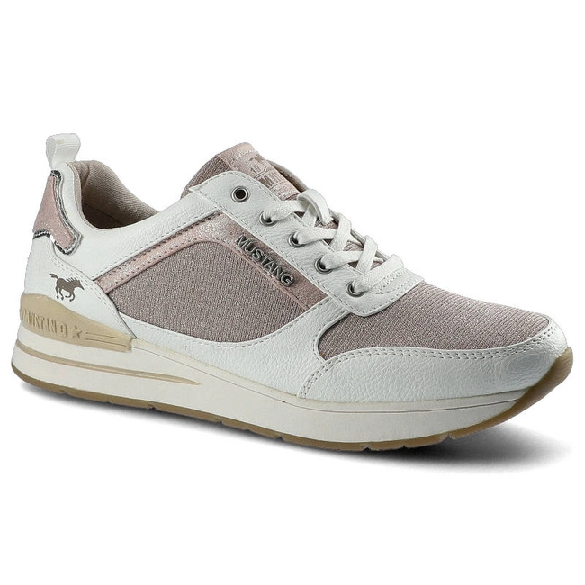 Tenisky Mustang - 46C0010 Biało-Różowe