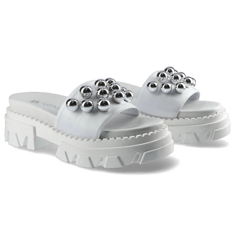 Šľapky Carinii - B7227_-L46-000-000-E49 Biały