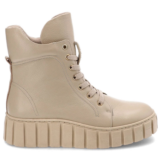 Šnúrovacie Členkové Topánky Karino - 4452/001-F Beż/Lico